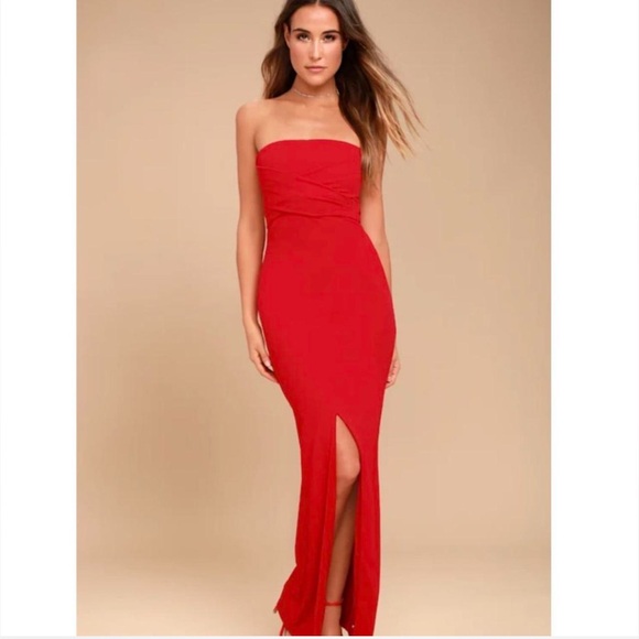 Lulus Women’s Red Own The Night Dress - Picture 1 of 8